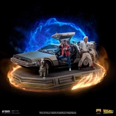 Retour Vers Le Futur Statuette 1/10 Art Scale Delorean Full Set 23 cm