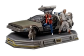 Retour Vers Le Futur Statuette 1/10 Art Scale Delorean Full Set 23 cm