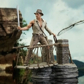 Indiana jones et le temple maudit deluxe gallery statuette pvc rope bridge 28 cm