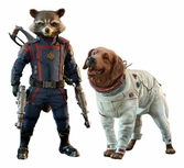 Les gardiens de la galaxie vol. 3 figurines movie masterpiece 1/6 rocket & cosmo 16 cm