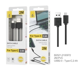 Câble usb type c- 2a- 2m noir b2521