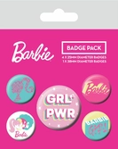 Barbie pack 5 badges girl power