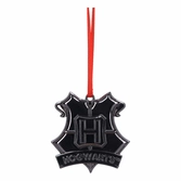 Harry potter décoration sapin hogwarts crest (silver) 6 cm
