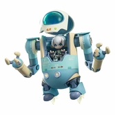 Original character figurine plastic model kit alloy articulated assemblable model topupu robot 12 cm