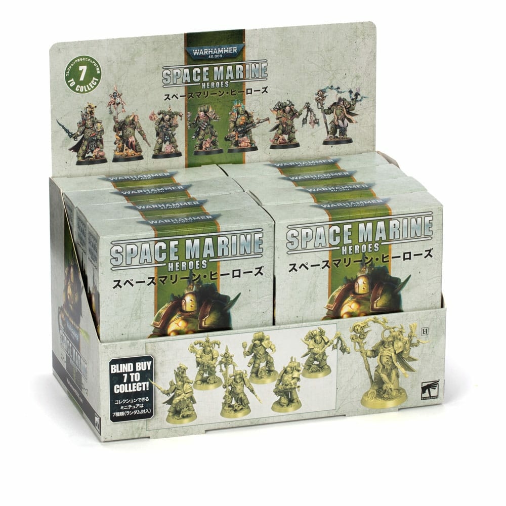 Warhammer 40.000 space marine heroe 3 présentoir figurines miniatures  nurgle collection 2023 reprint (8)