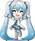 Hatsune miku vinyl figurine snow miku 11 cm