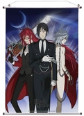 Black butler wallscroll sebastian, grell & pluto 60 x 90 cm