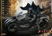 The flash figurine avec véhicule movie masterpiece 1/6 batman & batcycle set 30 cm