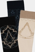 Assassin's creed pack 3 paires de chaussettes logos 39-42