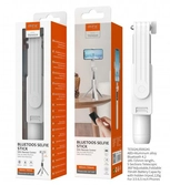 Perche selfie- bluetooth avec télécommande- 18,5cm à 72,5cm- te5024-blanc