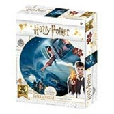 Harry potter - puzzle lenticulaire harry et ron dans la ford anglia au combat 300 pcs 46x31 cm