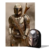 Star wars: the mandalorian - puzzle lenticulaire mando avec boîte en métal 3d 300 pcs 46x31 cm
