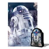 Star wars - puzzle lenticulaire r2-d2 avec boîte en métal 3d 300 pcs 46x31 cm