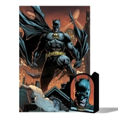 Dc comics - puzzle lenticulaire batman avec boîte en métal 3d 300 pcs 46x31 cm