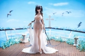 Azur lane statuette pvc 1/6 taiho wedding: temptation on the sea breeze ver. deluxe set of 2 29 cm
