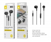 Ecouteur  avec microphone - c5146 -1,2m - noir