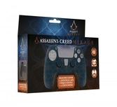 Assassin's creed mirage - coque silicone + grips pour manette ps5 - bleu logo