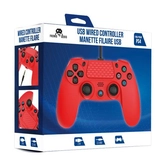 Manette filaire rouge pour ps4 avec câble 3m avec prise jack