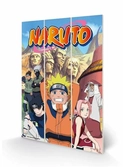 Naruto tableau en bois the hidden leaf village 20 x 30 cm