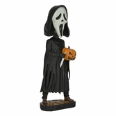 Scream head knocker ghost face with pumpkin 20 cm