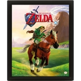 Nintendo - the legend of zelda - link et epona cadre 3d lenticulaire 29x24cm