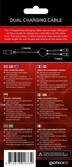 Double câble de chargement pour manettes Gioteck - PS4 - XBOX ONE
