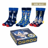 Sonic the hedgehog pack 3 paires de chaussettes sonic 35-41