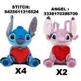 Stitch coeur asst peluche 30cm