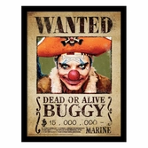 One piece poster encadré collector print buggy wanted