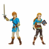 The legend of zelda pack 2 figurines princess zelda, link 10 cm