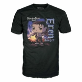 Attack on titan pop! & tee set figurine et t-shirt eren w/ marks (m)