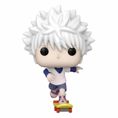 Hunter x hunter pop! animation vinyl figurines killua w/skateboard 9 cm