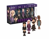 Minix - tv series  - mercredi - pack de 4 - mercredi, mercredi en robe, enid, bianca - figurine 12cm