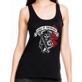 Débardeur Femme Sons Of Anarchy : Logo + roses - S