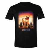 One piece live action t-shirt sunset poster (xxl)