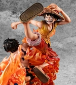 One piece statuette pvc p.o.p. neo-maximum luffy & ace bond between brothers 20th limited ver. 25 cm