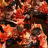 One piece statuette pvc p.o.p. neo-maximum luffy & ace bond between brothers 20th limited ver. 25 cm