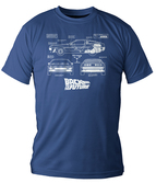 T-Shirt Retour Vers Le Futur DeLorean Blueprint - XL