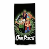 One piece - luffy & zorro - serviette de plage 100% coton 70x140cm