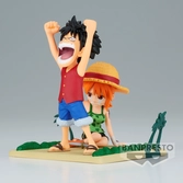One piece - luffy & nami - figurine wcf-log stories 7cm
