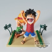 One piece - luffy & nami - figurine wcf-log stories 7cm