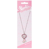 Barbie - collier chaine - coeur & patin à roulettes