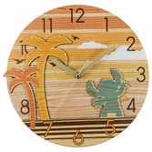 Stitch - sunset - horloge murale métal