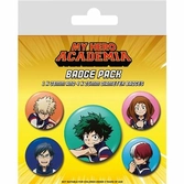 My hero academia - equipe - pack 5 badges