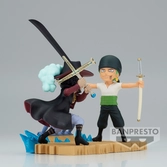 One piece - zoro vs mihawk - figurine wcf log stories 7cm