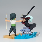 One piece - zoro vs mihawk - figurine wcf log stories 7cm