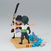One piece - zoro vs mihawk - figurine wcf log stories 7cm
