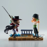 One piece - zoro vs mihawk - figurine wcf log stories 7cm