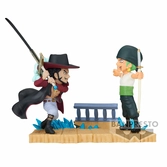 One piece - zoro vs mihawk - figurine wcf log stories 7cm