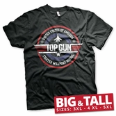 Top gun - t-shirt big & tall - fighter weapons school (5xl)